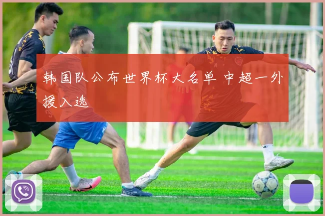 韩国队公布世界杯大名单 中超一外援入选